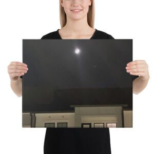 Arkansas Westside Moonlight Black Sky Canvas Wall Print