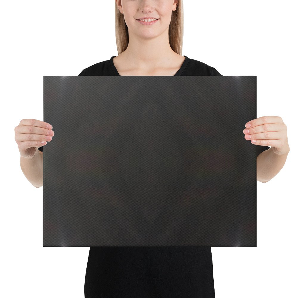Arkansas Westside Moonlight Black Sky Diamond Canvas Wall Print