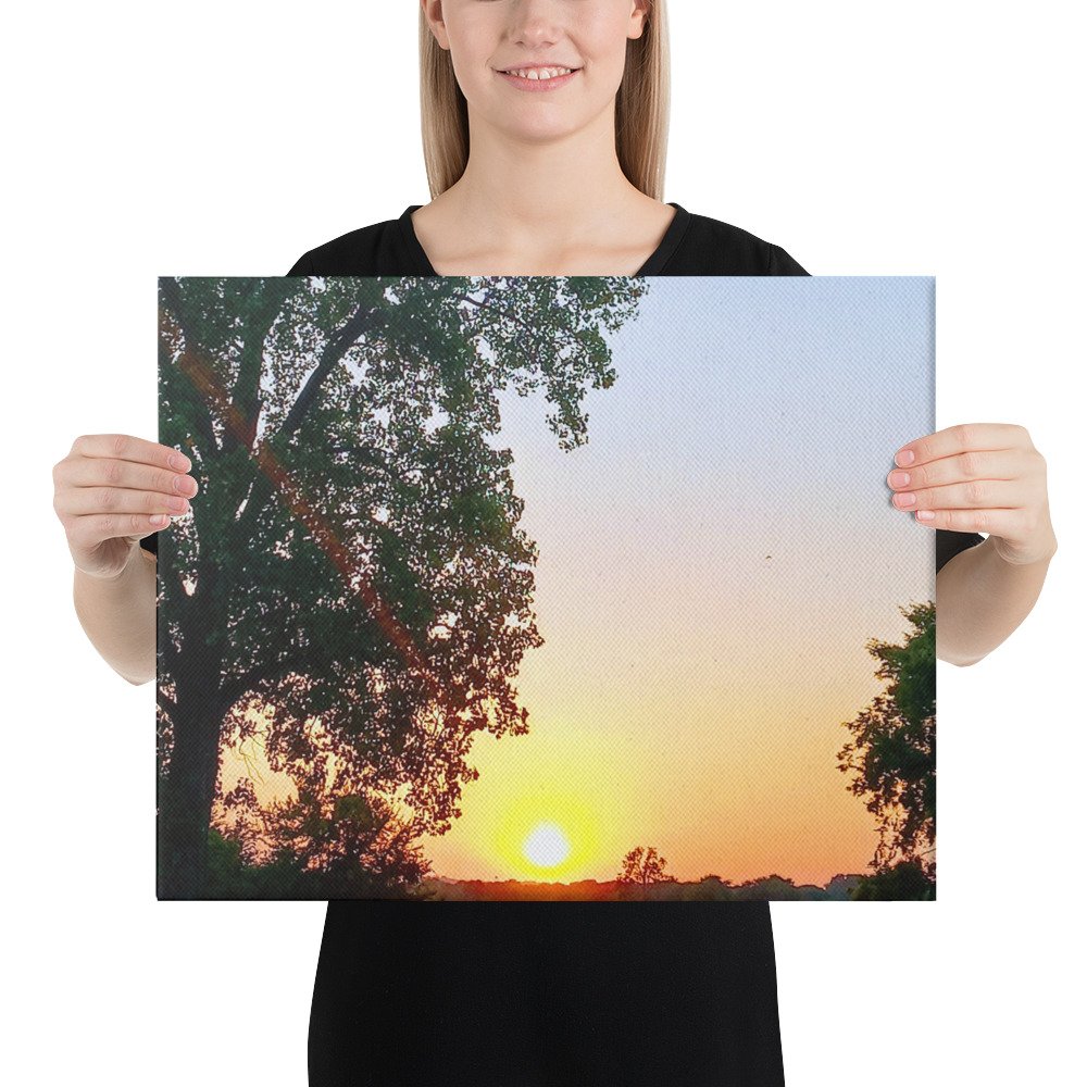 BEAUTIFUL ARKANSAS SUNSET ONE CANVAS WALL PRINT - Image 2