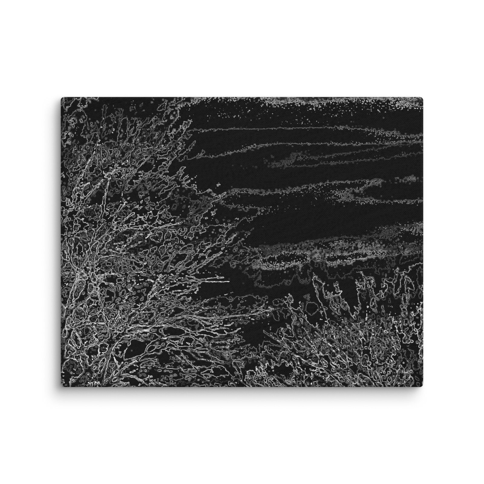 Arkansas Bush Black Xray Skies Canvas Wall Print - Image 3