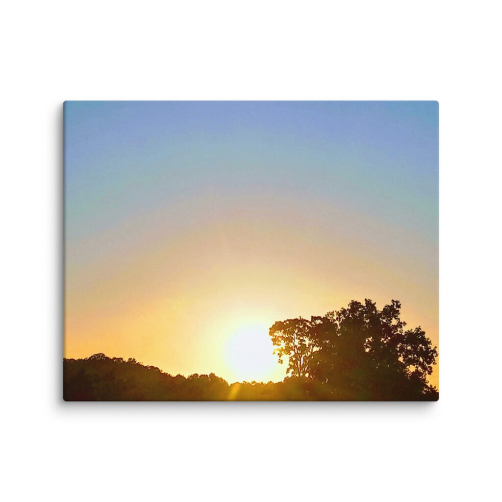 BEAUTIFUL ARKANSAS SUNSET THREE CANVAS WALL PRINT