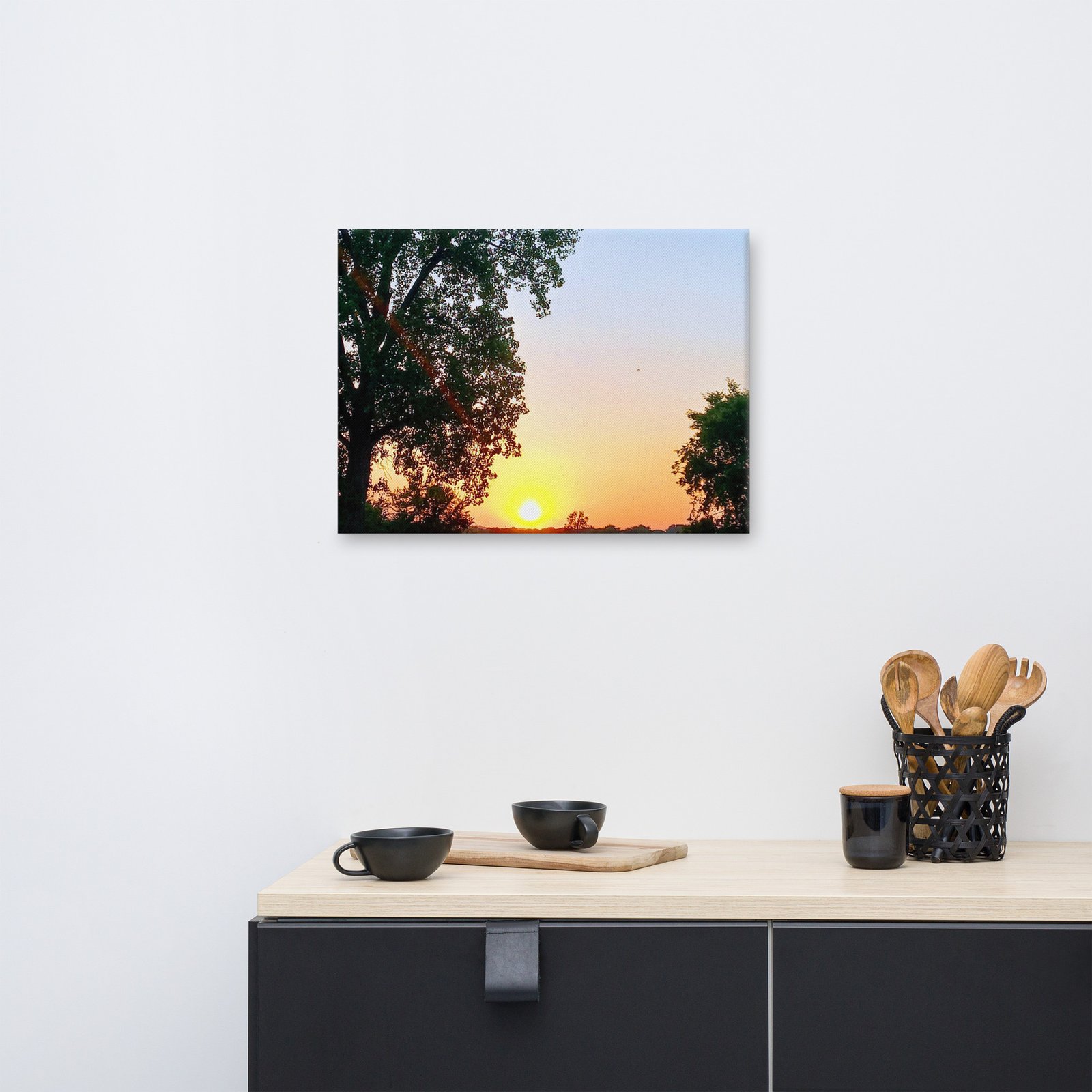 BEAUTIFUL ARKANSAS SUNSET ONE CANVAS WALL PRINT - Image 4