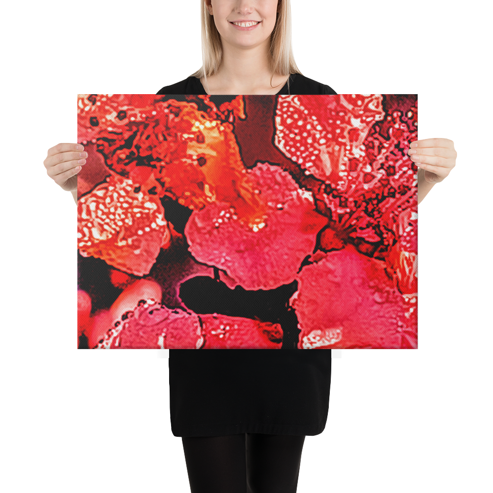 Beautiful Arkansas Cherry Blossoms Close Up Canvas - Image 3
