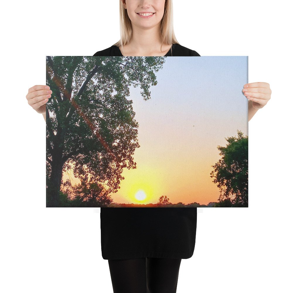 BEAUTIFUL ARKANSAS SUNSET ONE CANVAS WALL PRINT - Image 3