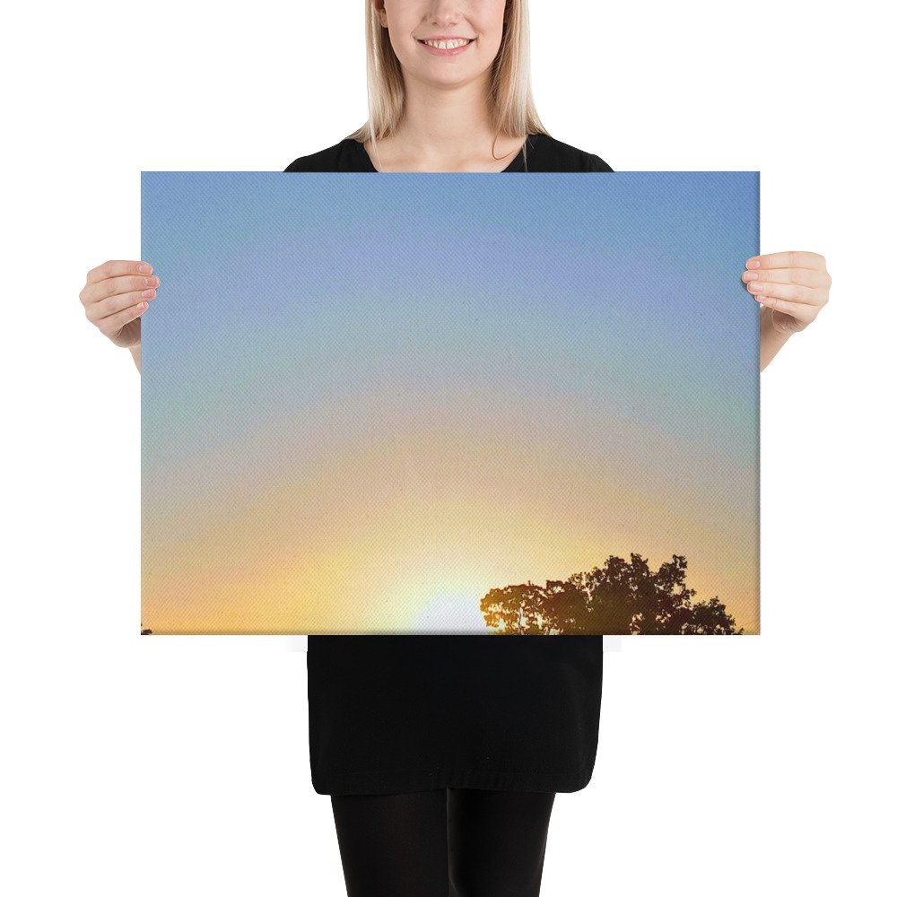BEAUTIFUL ARKANSAS SUNSET THREE CANVAS WALL PRINT - Image 3