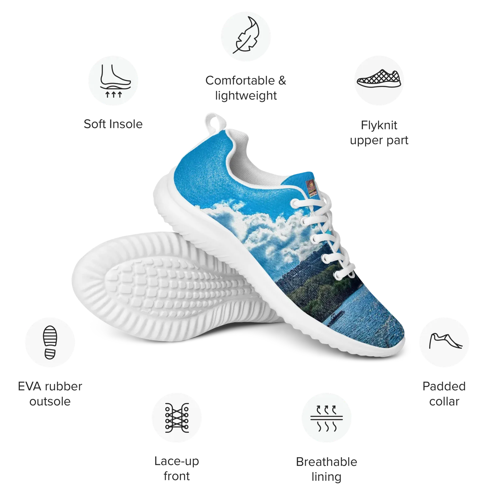"Natty Kicks Athletic Shoes Beautiful Arkansas River Boat Days Print