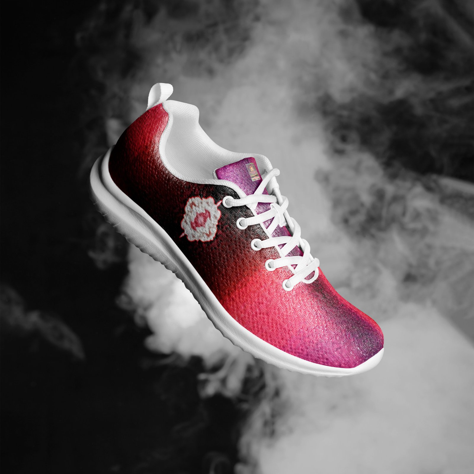 "Natty Kicks" Women's Athletic Shoes Black Red Combo - Image 3
