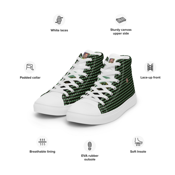 "Natty Kicks" Men’s High Top Canvas Shoes Tree Sunshine Inspirational