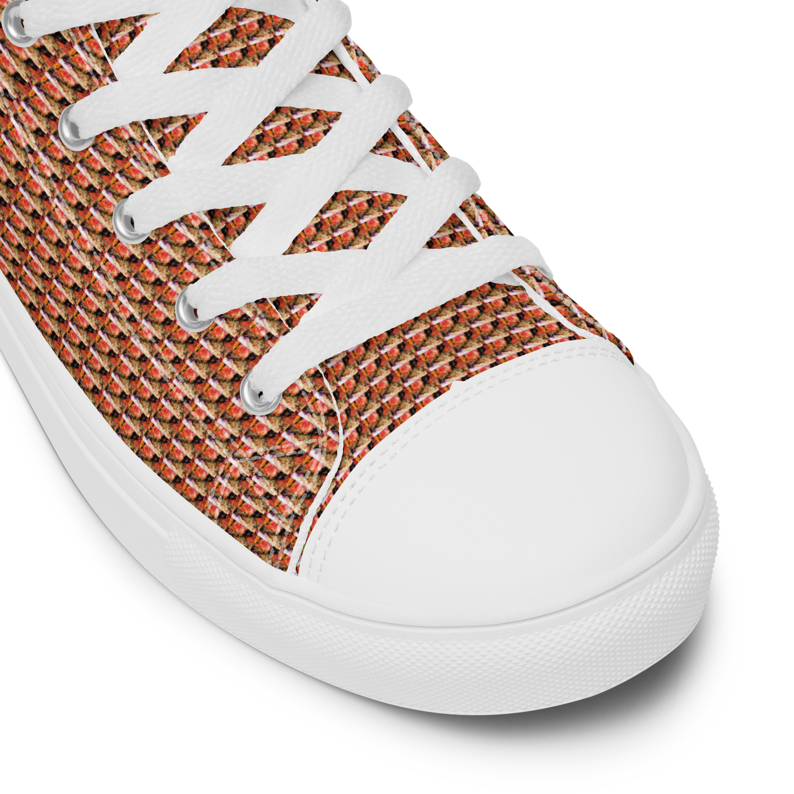 Natty Kicks" Maze Mini -Pattern Duck Men’s High Top Canvas Shoes - Image 3