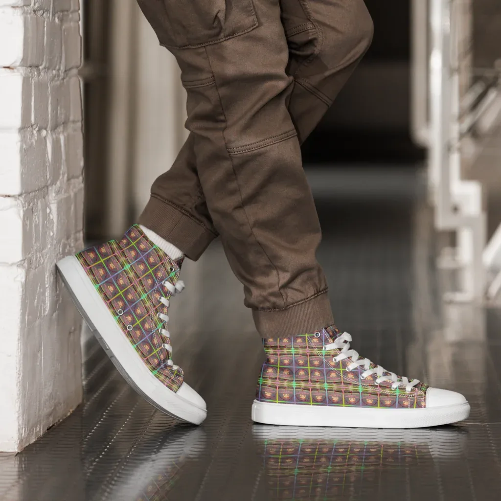 Natty Kicks S.A.N. Purple Skies High Top Canvas Shoes