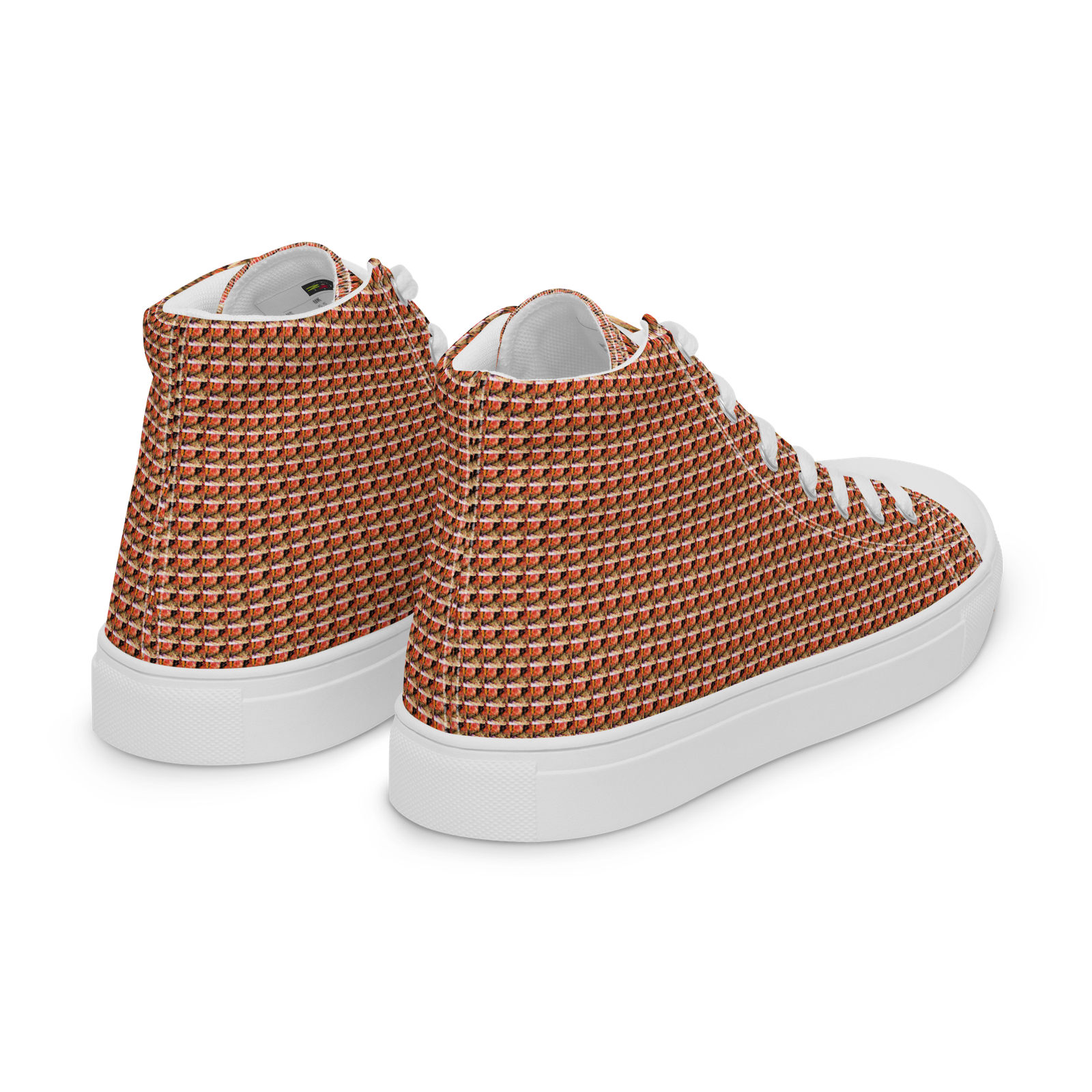 Natty Kicks" Maze Mini -Pattern Duck Men’s High Top Canvas Shoes - Image 6