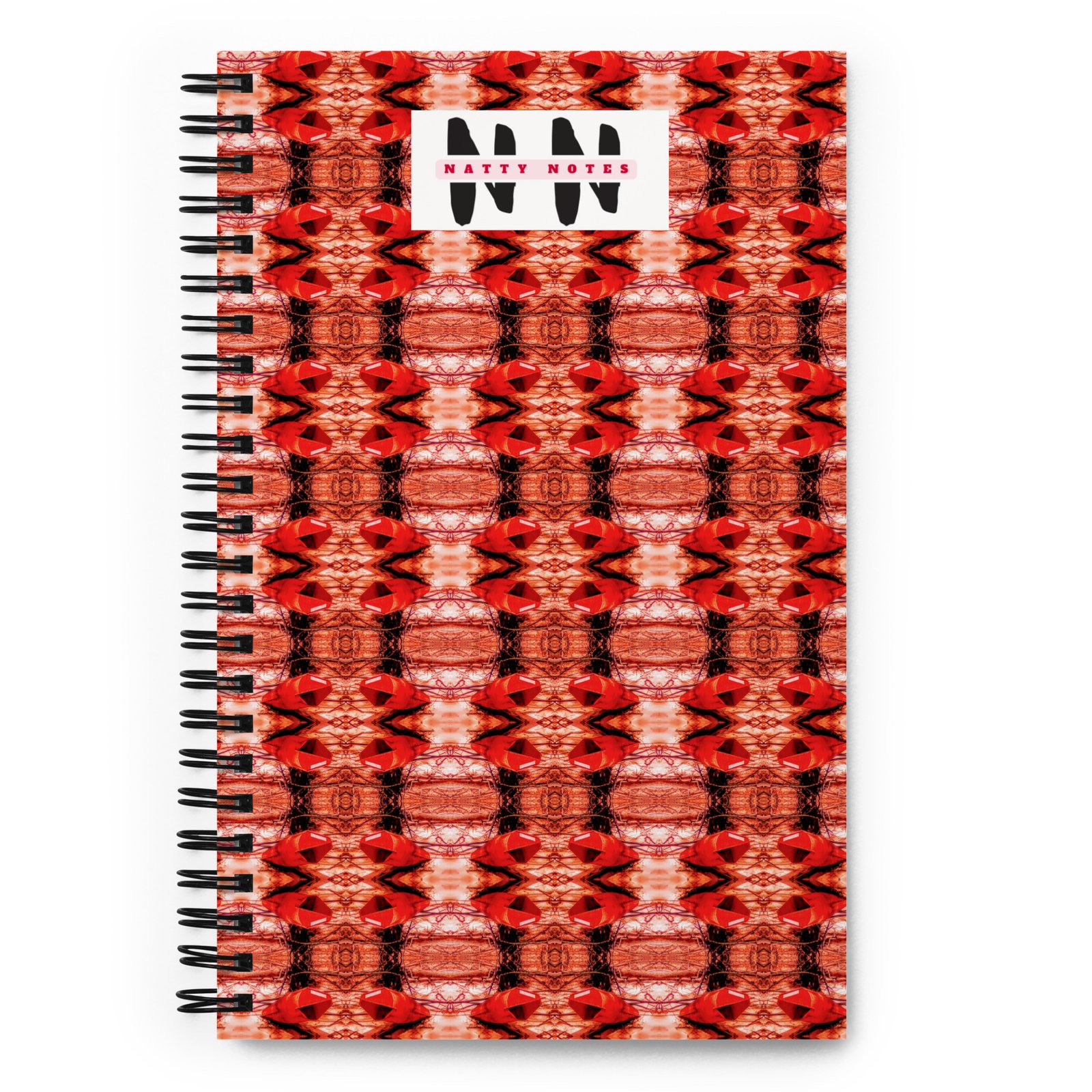 Natty Notes Arkansas Red Pink Haze Pattern Spiral Notebook - Image 2