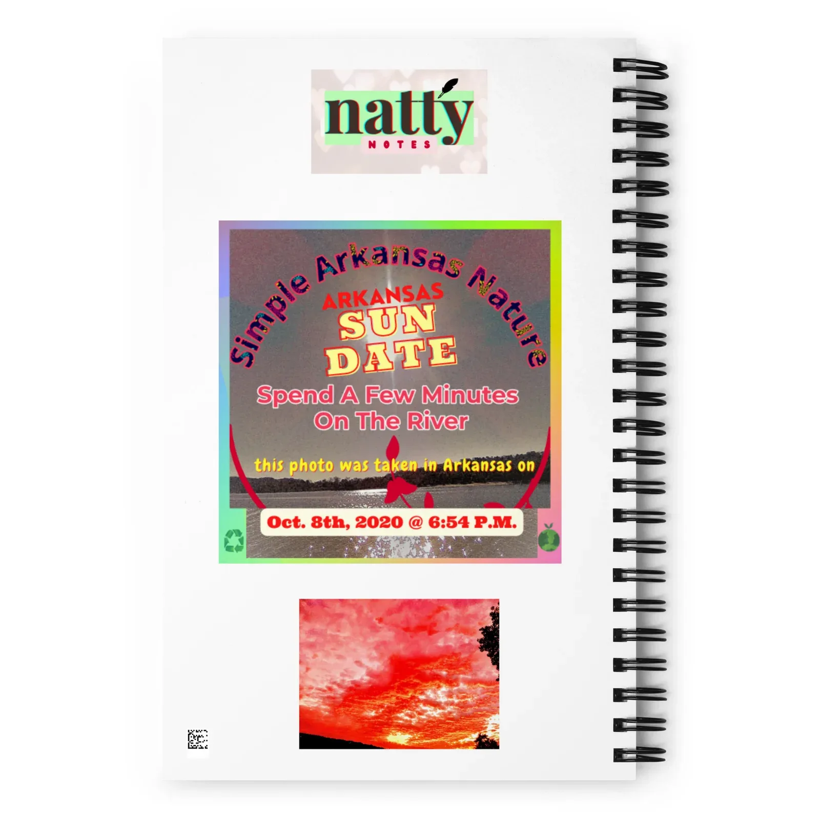 Arkansas Pink Orange Skies - Spiral Notebook - Image 2