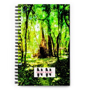 "Natty Notes" May Trails Lime -Green Trees Spiral Notebook