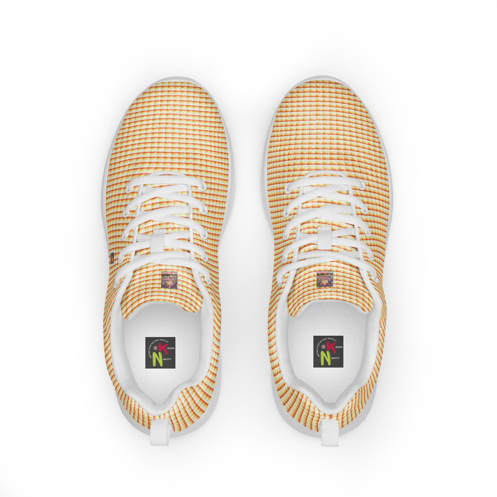 "Natty Kicks" Women’s Athletic Shoes Orange Yellow Hue Sunrays - Image 4