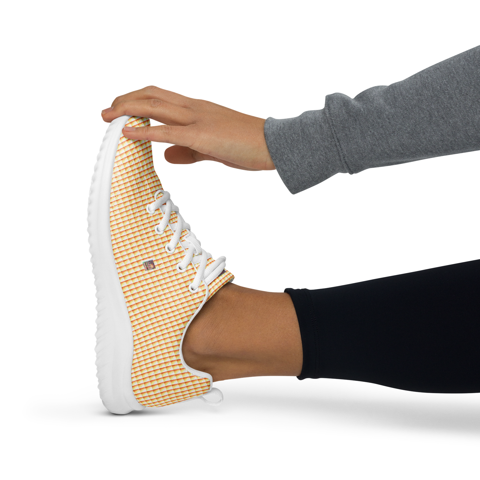 "Natty Kicks" Women’s Athletic Shoes Orange Yellow Hue Sunrays - Image 2