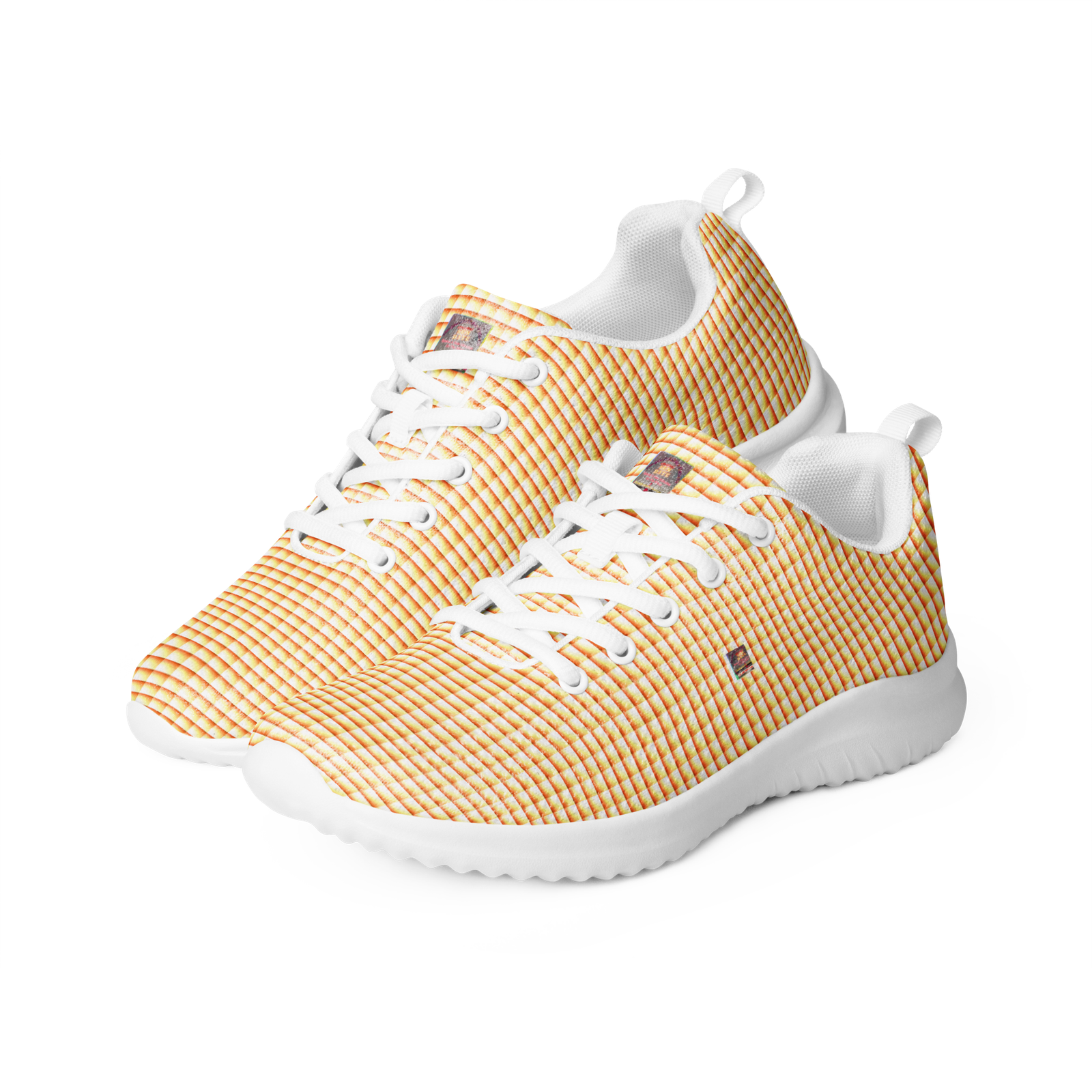"Natty Kicks" Women’s Athletic Shoes Orange Yellow Hue Sunrays - Image 3