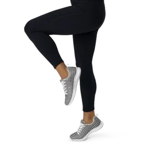 "Natty Kicks"  Black/White/Grey Mirror Print Women’s Athletic Shoes