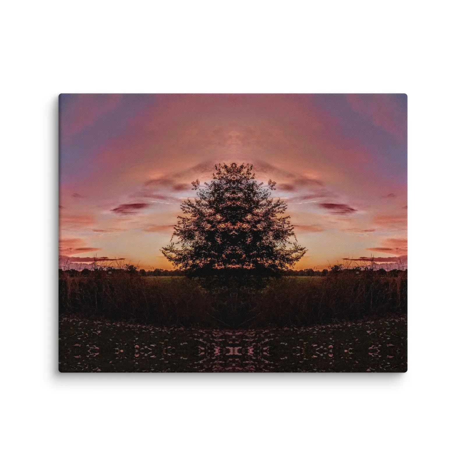 Beautiful Arkansas Satin Pink Aleutian Blue Mirror Print - Image 4