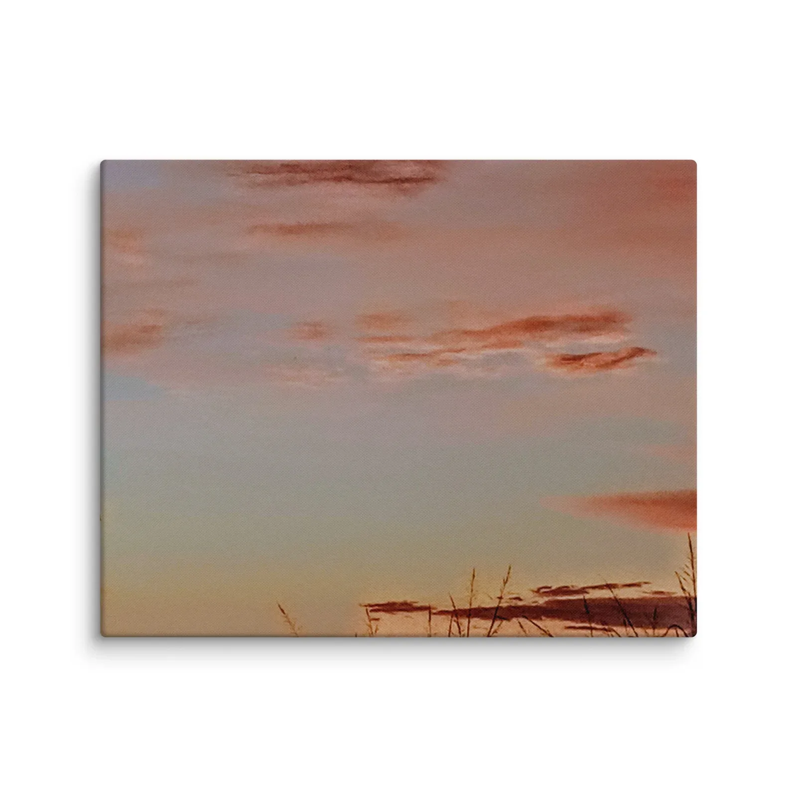 Exquisite Arkansas Satin Light Pink Skies Clouds Print - Image 4