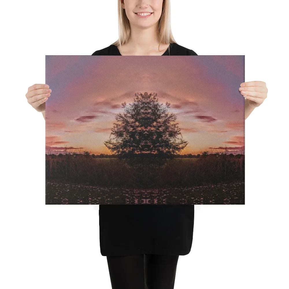 Beautiful Arkansas Satin Pink Aleutian Blue Mirror Print - Image 3