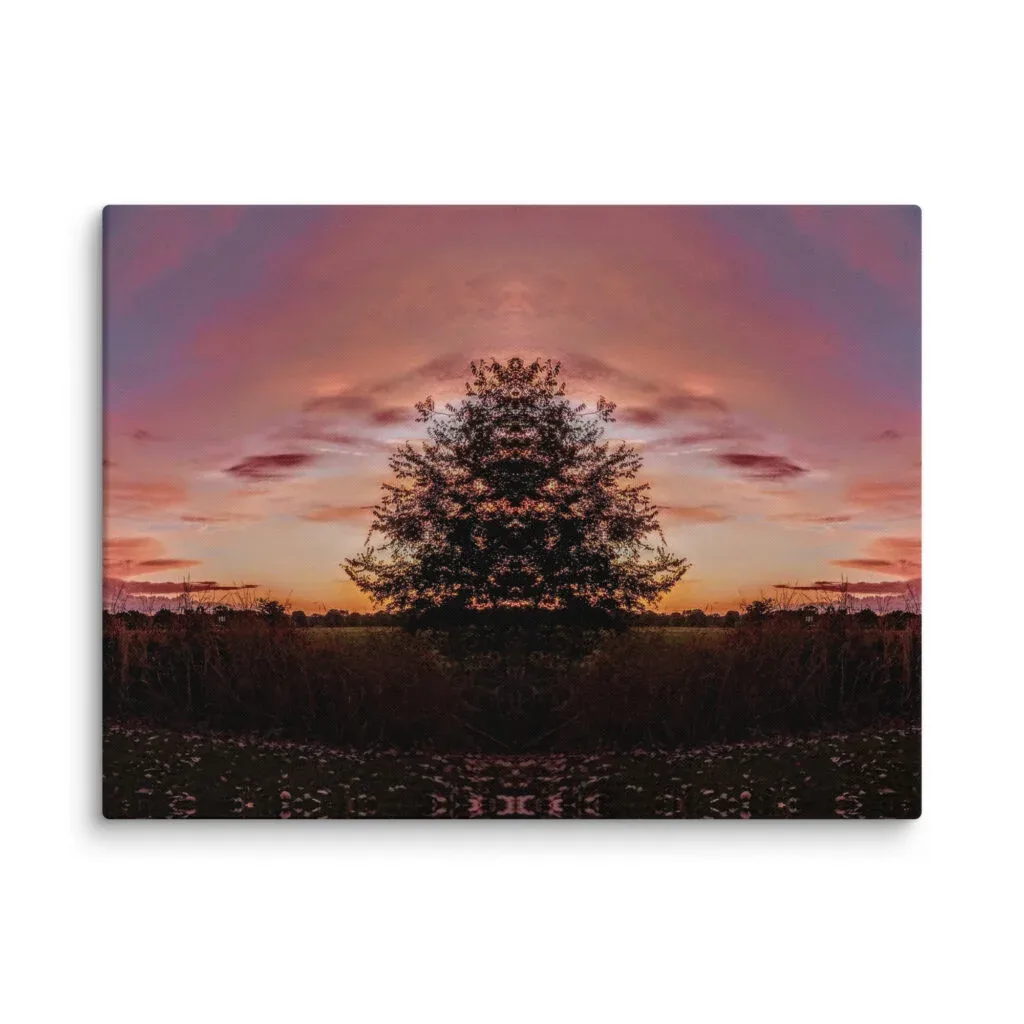 Beautiful Arkansas Satin Pink Aleutian Blue Mirror Print