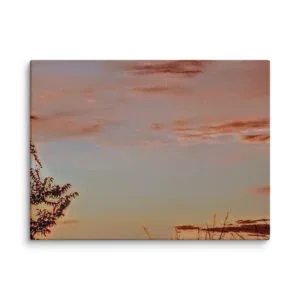 Exquisite Arkansas Satin Light Pink Skies Clouds Print