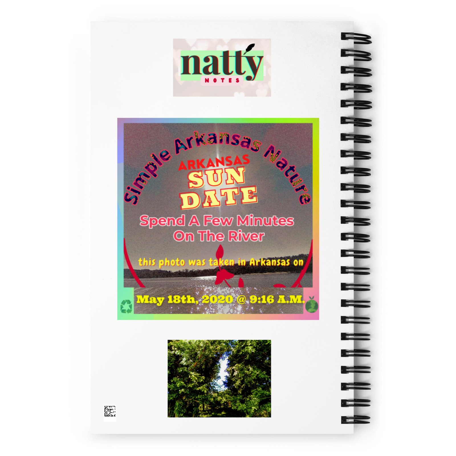 "Natty Notes" Tree Sky View Green Bushes Print - Image 2