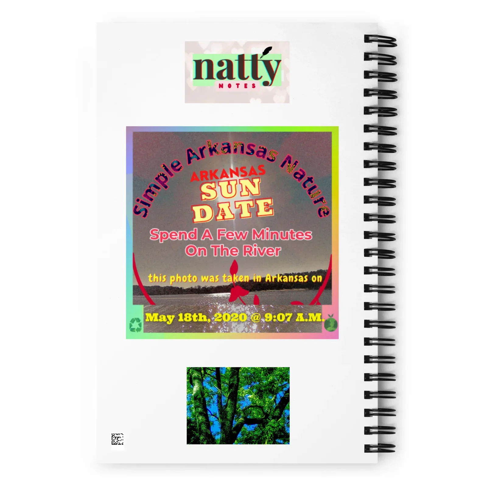 "Natty Notes" Arkansas Blue Skies Green Trees Print - Image 2