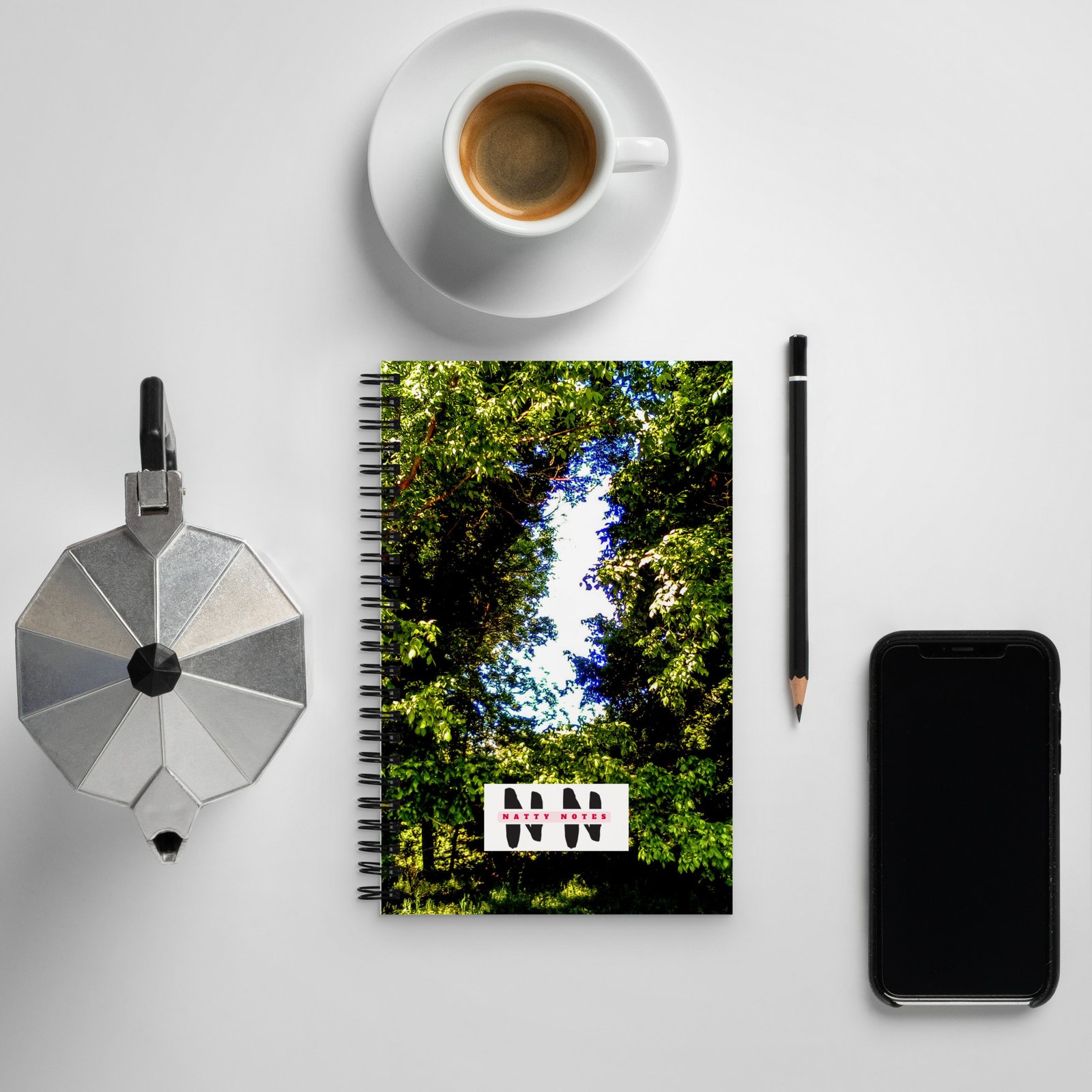 "Natty Notes" Tree Sky View Green Bushes Print - Image 3