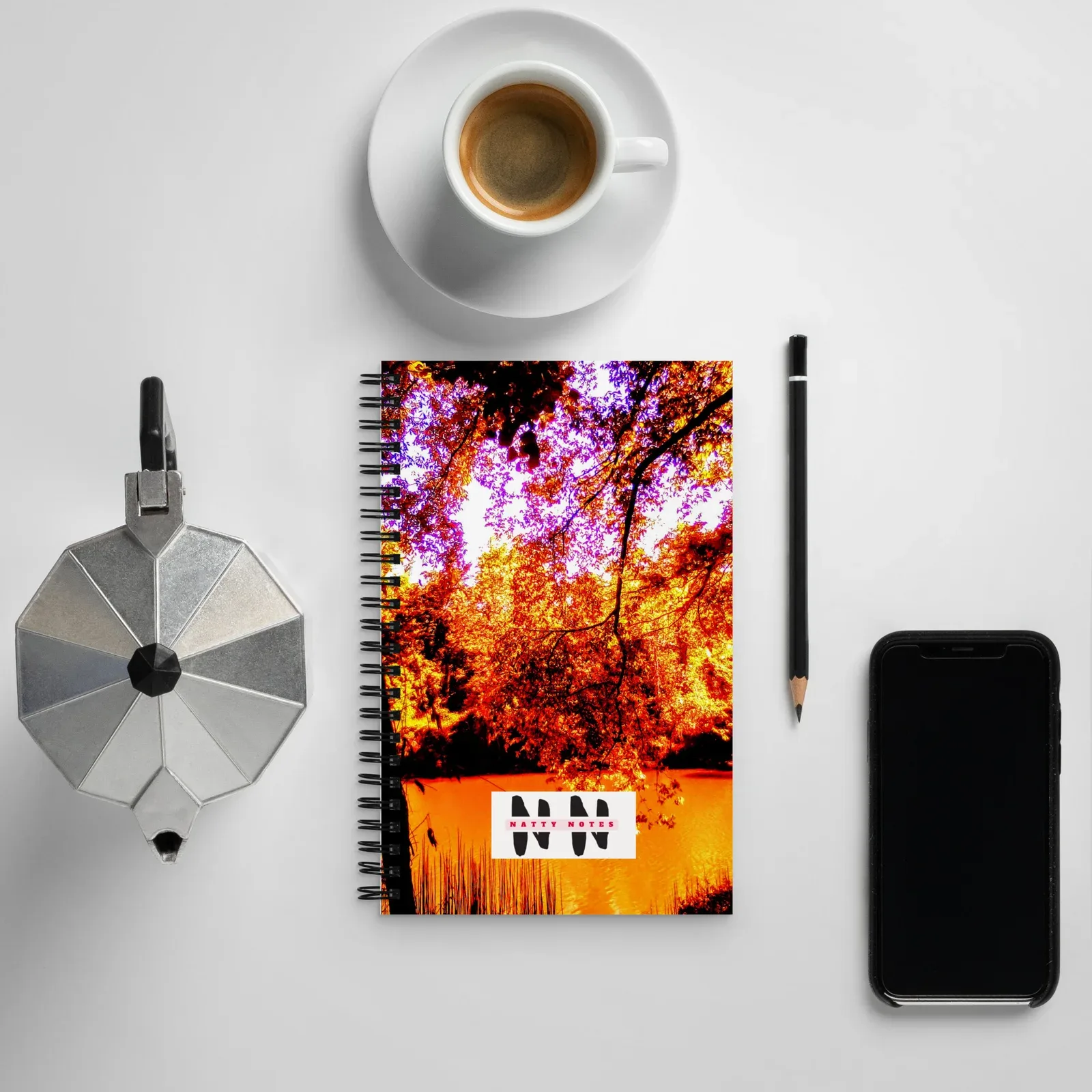 "Natty Notes" Brown Hanging Tree Limbs Print - Image 3